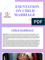 Presentation On Child Marriage: Presented By: Class: X'B