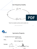 Time-Frequency Duality: Note: If We Consider Then We Don't Consider