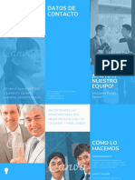 Azul Moderno Empresa Tríptico Folleto