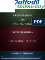 Presentation ON Fire Insurance