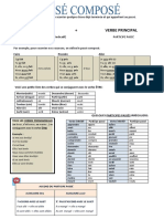 Passe Compose Fiche de Travail