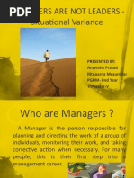 Managers Are Not Leaders