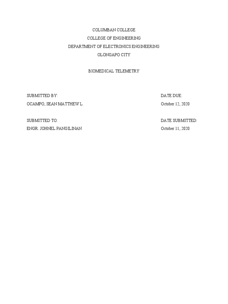 BioMedical Telemetry | PDF | Monitoring (Medicine) | Telemetry