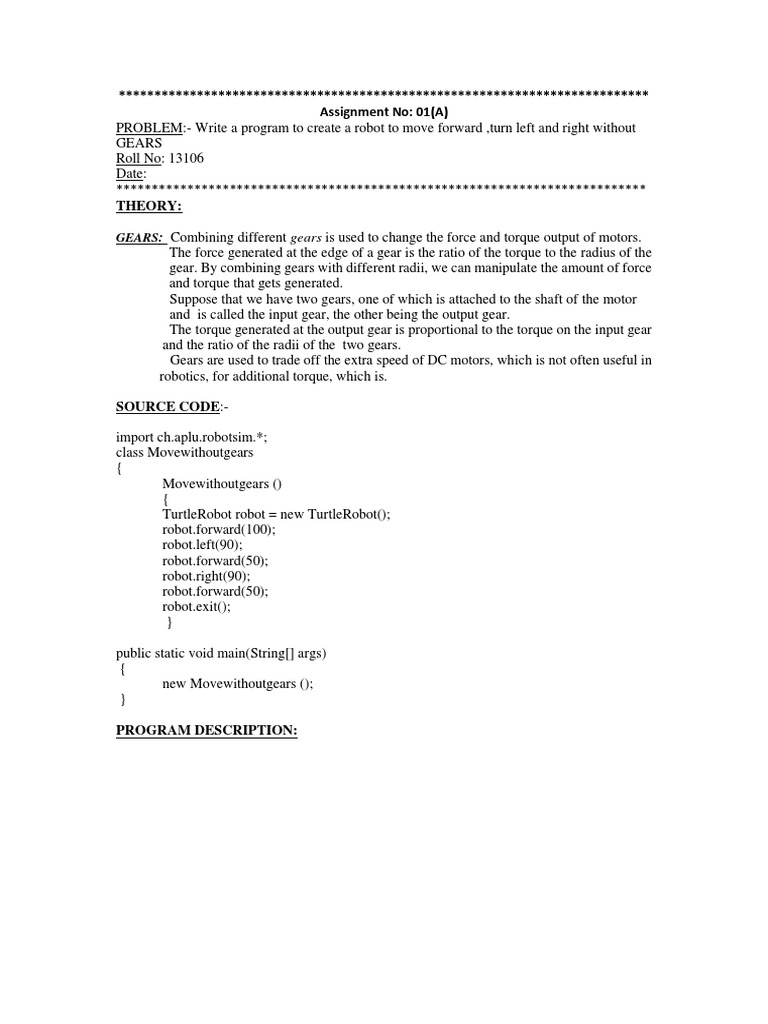 Robotics Programming Guide | PDF | Servomechanism | Algorithms And Data ...