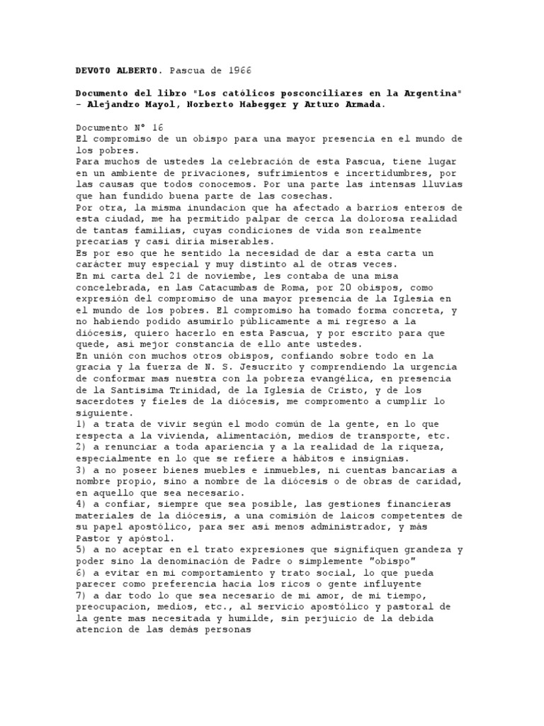 Devoto Alberto - Compromiso. 1966 | PDF | Sacerdote | Iglesia Católica