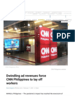 Dwindling Ad Revenues Force CNN Philippines To Lay Off Workers