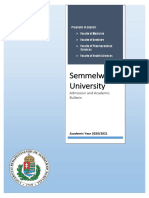 Semmelweis University: Admission and Academic Bulletin