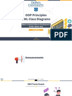 OOP Principles UML Class Diagrams: Object-Oriented Software Development SE 450 - Winter 2021