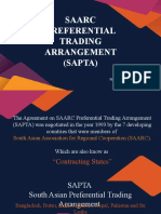 Saarc Preferential Trading Arrangement (Sapta) : Naina Lalwani - 19531034