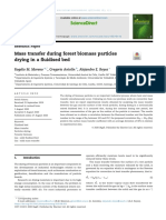 Mass Transfer During Forest Biomass Particles Drying in A Fluidised Bed