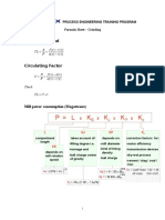 Circulating Load: Process Engineering Training Program Formula Sheet - Grinding