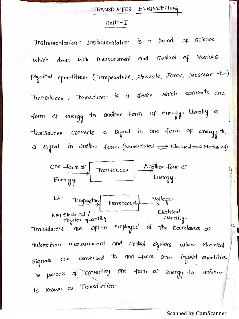 Sensors and Transducers - Unit 1 | PDF | International System Of Units ...