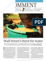 Comment: Wall Street's Thirst For Water