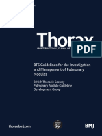 BTS Guidelines For The Investigation and Management of Pulmonary Nodules