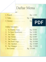 Daftar Menu