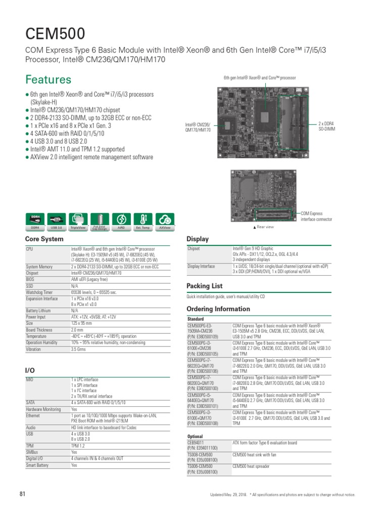 Cem 500 | PDF | Computer Standards | Computer Engineering
