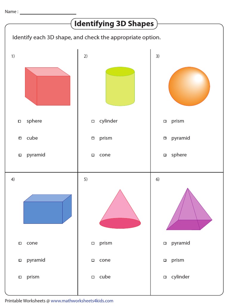 Discover Different Types and Examples of 3D Shapes - Solved Questions -  88Guru
