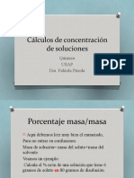 Cálculos en Concentración de Soluciones