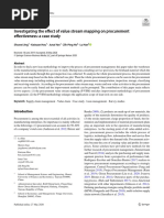 Investigating The Effect of Value Stream Mapping On Procurement Effectiveness A Case Study