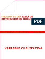 Semana 02: Tabla de Frecuencias