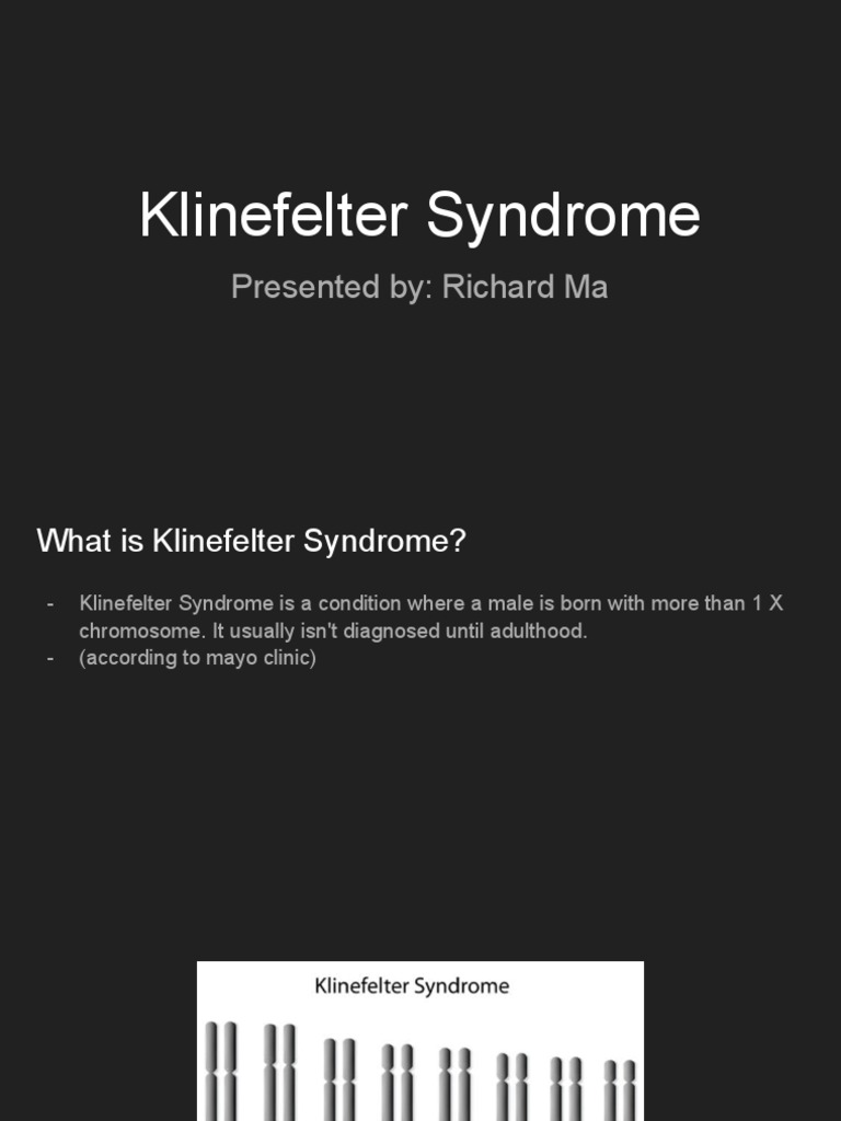Klinefelter Syndrome | PDF | Health Sciences | Medicine