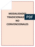 Modalidades Tradicionales y No Convencionales