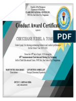 Conduct Award Certificates Template 2020