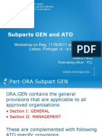Part-ORA Subparts GEN and ATO: Workshop On Reg. 1178/2011 and 290/2012 Lisbon, Portugal