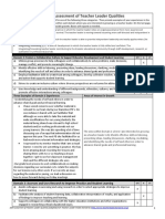 Self-Assessment of Teacher Leader Qualities