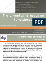 Tratamientos térmicos en fundiciones: recocido, normalizado y temple