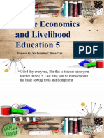 Home Economics and Livelihood Education 5: Prepared By: Ms. Fermina C. Buna Cruz