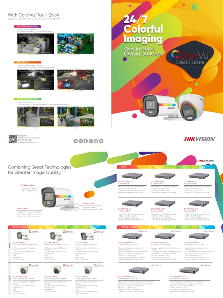 ColorVu Turbo Camera 2nd Generation Flyer - DF8T Series | PDF | Camera ...