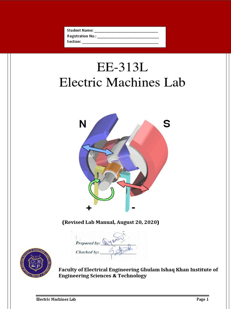 Electric Machines Lab Manual (2020) PDF Transformer Inductor