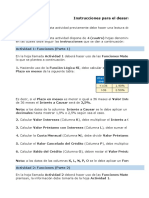 Desarrollo de la Actividad de Funciones en Excel