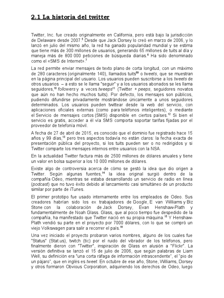 Historia de Twitter desde su fundación | PDF | Internet | Business