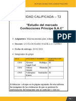 Actividad Calificada - T2: "Estudio Del Mercado Confecciones Príncipe S.A.C"