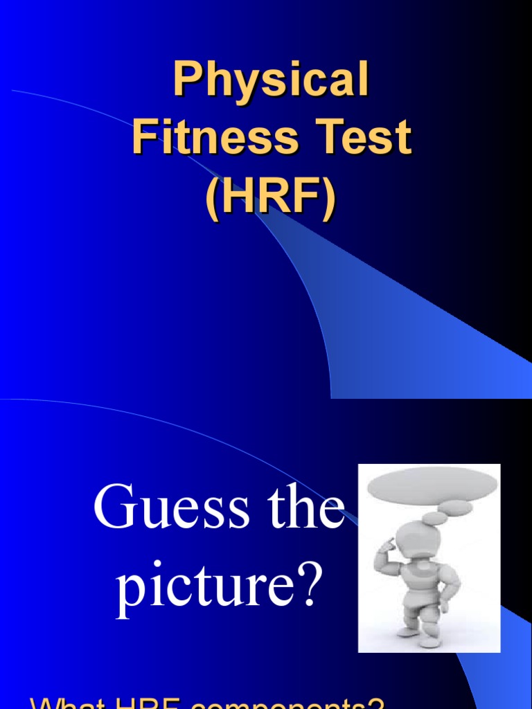 Physical Fitness Test (HRF) | PDF