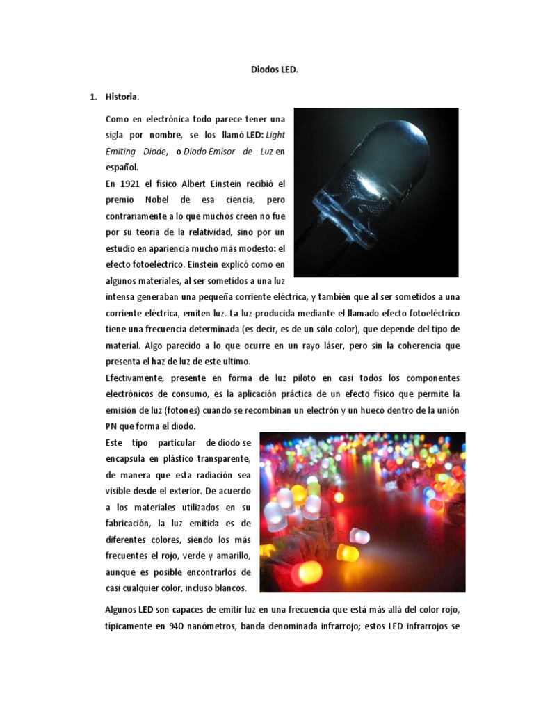 Guía Completa de Diodos LED | PDF | Diodo emisor de luz | Efecto ...