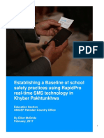 Establishing A Baseline of School Safety Practices Using Rapidpro Real-Time Sms Technology in Khyber Pakhtunkhwa