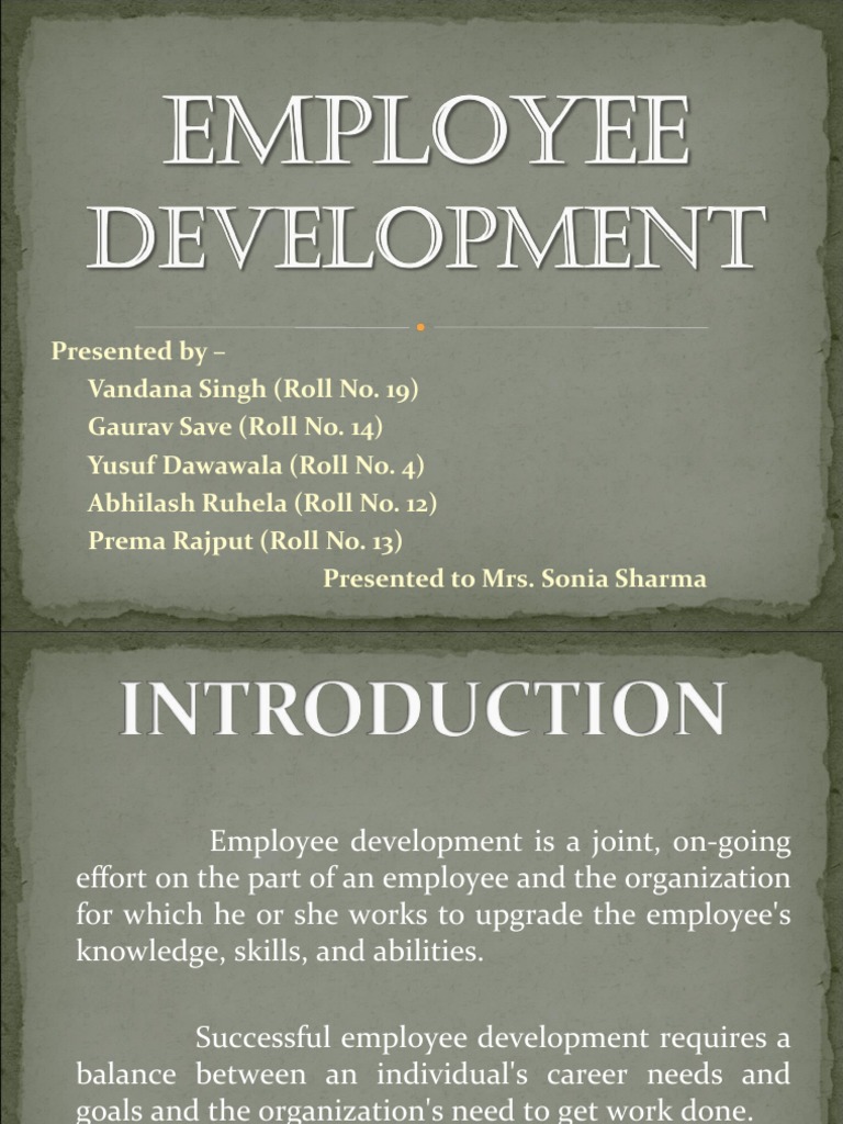 Employee Development and Training Methods | PDF | Cognition | Behavior ...