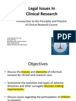 Legal Issues in Clinical Research