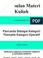 Pancasila Sebagai Kategori Thematis Kategori Operatif