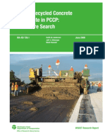 Use of Recycled Aggregate in PCCP