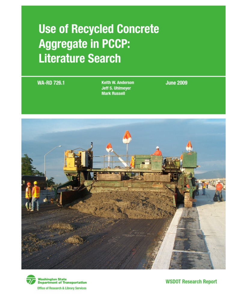 Use of Recycled Aggregate in PCCP | PDF | Construction Aggregate | Road ...