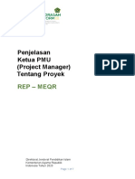 Penjelasan Ketua PMU (Project Manager) Tentang Proyek: Rep - Meqr