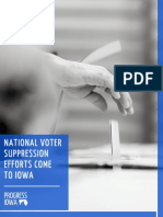 Report - National Voter Suppression Efforts Come to Iowa
