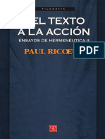 Paul Ricoeur Del Texto A La Acción