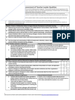 Self-Assessment of Teacher Leader Qualities