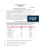 First Pre Board - 2020-21 Sub - Chemistry Class - Xii MM:70 Time: 3 Hours General Instructions. Read The Following Instructions Carefully