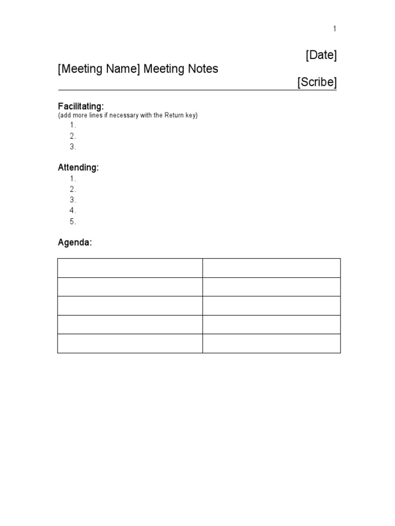 Meeting Minutes Scribe Template Guide | PDF | Career & Growth | Art